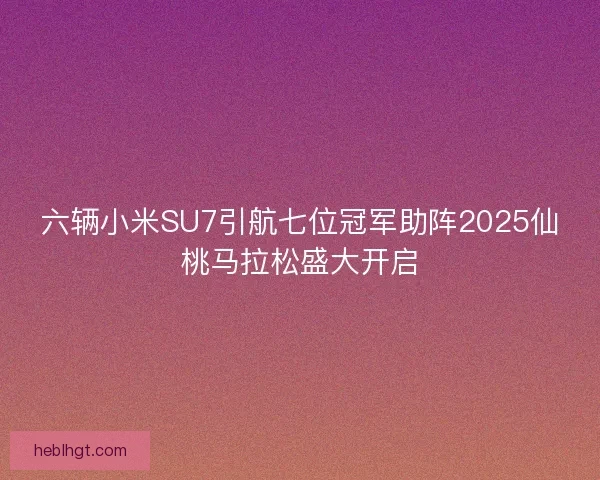 六辆小米SU7引航七位冠军助阵2025仙桃马拉松盛大开启 六辆小米SU7引航七位冠军助阵2025仙桃马拉松盛大开启